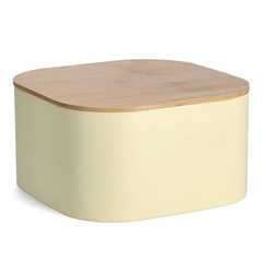 Fém kenyértartó bambusz fedéllel, 26,5 cm