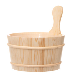 Fa szauna kád, műanyag betétes, 4 l