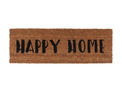Kókuszrostból készült lábtörlő HAPPY HOME, 75 x 26 x 2 cm