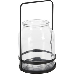 Tealight gyertya tartó, fém fogantyúval