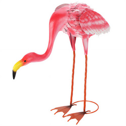 Kerti figura fém flamingó, 65 cm