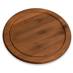 Kerek tálca tálaláshoz, sötét bambusz, Ø 26 cm