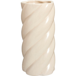 Kerámia váza, Ø 12,5 x 25 cm, ecru