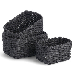 Tároló kosarak, papírfonat, 3 darab