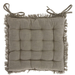 SIMPLY tűzött székpárna, pamut, kötöző, 40 x 40 cm