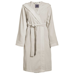 Női vagy férfi fürdőköpeny krémszínben, frottír pamutból, Essenza, L
