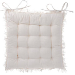 Párna székhez, steppelt SLIM, pamut, kötőfékek, 40 x 40 cm