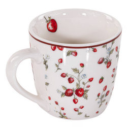 Eper mintás teásbögre EMILY, 250 ml