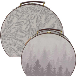 Díszdobozok készlete, bőrönd formájú, 2 db