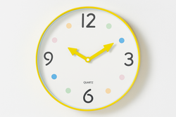 Safi gyerekszoba óra, Ø 25 cm, sárga