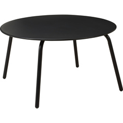 Kerek acél teraszasztal RONDO, Ø 70 cm x 40 cm, fekete