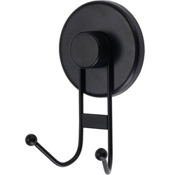 Fém akasztó szívókoronggal, 2 kampóval