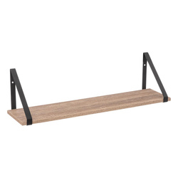 Fali polc ALIAJ fém konzolokkal, 58 × 15 × 16 cm