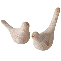 Dekoratív madárfigurák polyresinből KARIMO, 2 db-os szett