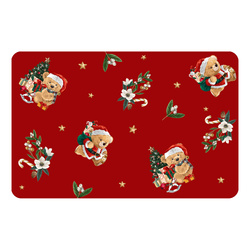 Karácsonyi motívumú asztali szőnyeg, 28,5 x 44 cm, MEDVE