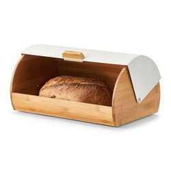 Bambusz kenyértartó 39 cm, bézs || fehér