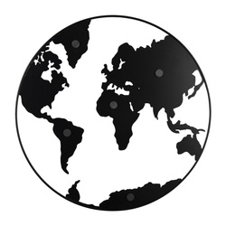 Fém jegyzettábla, Föld alakú, WORLD, Ø 50 cm