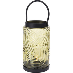 LED lámpás, színes üveg, 26 cm