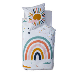 Gyerek ágynemű szett szivárvánnyal, 140 x 200 cm
