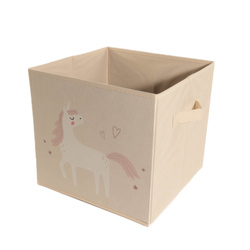 Textil tárolóedény játékokhoz Egyszarvú, 32 x 32 x 30 cm