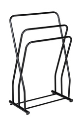 Törölközőtartó 3 rúddal, fekete festett acél, GRANELLI, WENKO