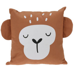 Safari füllel ellátott plüsspárna, pamut, 40 x 40 cm