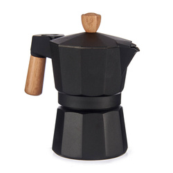 Alumínium kávéfőző fából készült fogantyúval