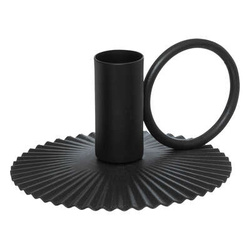 Fém gyertyatartó csíkozott talpon