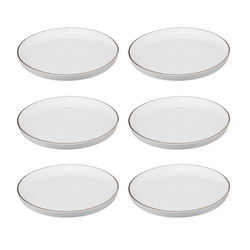 SUBLIMA desszerttányérok arany szegéllyel, 6 db × Ø 20 cm