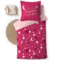 Foszforeszkáló MOONLIGHT mintás ágynemű szett, pamut, 140 x 200 cm