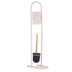 FRESHY fém toalettpapír- és kefeállvány bambusz elemekkel