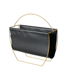 Műbőr és fém újságtartó RULANA, magassága 40,5 cm