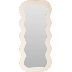 Dekoratív tükör hullámos keretben, 37 x 80 cm