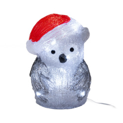 Fénylő ünnepi dekoráció, bagoly, 24,7 cm