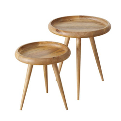 Herve kávézóasztal, 2 db, mangófából készült