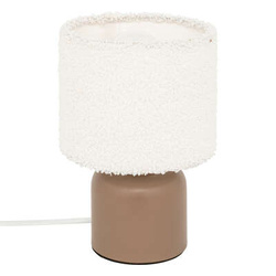 Bouclé Bona henger alakú lámpa barna 22 cm magas