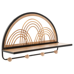 Rattan falipolc akasztókkal