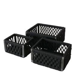 Winny dekoratív kosarak készlet, 3 darab, fenyő váz.