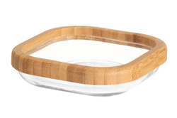 LINA szappantartó üvegből és bambuszból