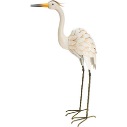 Fémből készült kerti daru figura, 75 cm