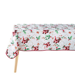 NOEL ünnepi terítő nyomtatott, fehér