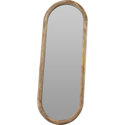 Mango fa keretes falitükör OVAL, 28 x 2,5 x 77,5 cm