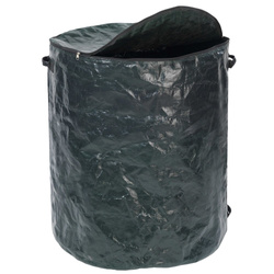 Cipzáros kertész táska, poliészterből készült zsák fedéllel és 2 fogantyúval - 275 l
