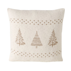 MARTJE karácsonyfás mintás pamut párna, 50 x 50 cm