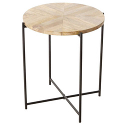 MANDI mangófából készült kávézóasztal, Ø 46 cm