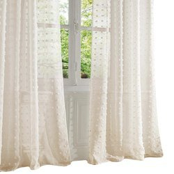 Kész függöny gyűrűs felfüggesztéssel, 140 x 240 cm, bézs