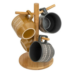 DREAMS kávéscsészék fából készült állványon, 230 ml