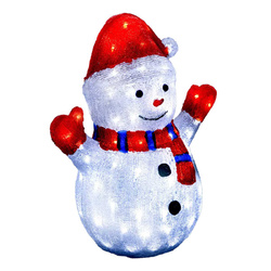 Karácsonyi dekoráció, LED hóember, 48 cm