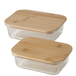Bambuszfedeles ételtárolók LUKA, 2 db.