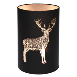 Üveges LED lámpás rénszarvassal, 15,5 cm